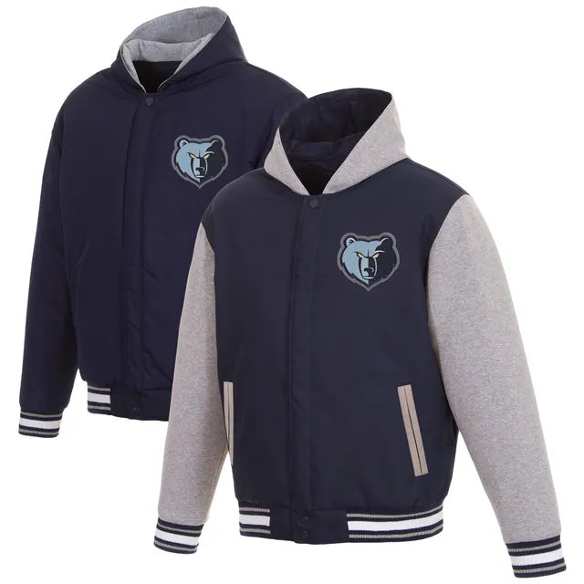 Dallas Cowboys Reversible Poly Twill Hooded Jacket - Navy/Gray Small