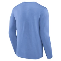 T-shirt à manches longues bleu clair Fanatics pour hommes Memphis Grizzlies