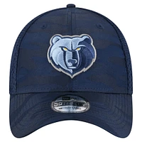 Men's New Era  Navy Memphis Grizzlies Subtle Camo 39THIRTY Flex Hat