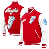 Veste zippée en laine pour homme Pro Standard rouge/blanc Memphis Grizzlies 2024/25 City Edition Varsity