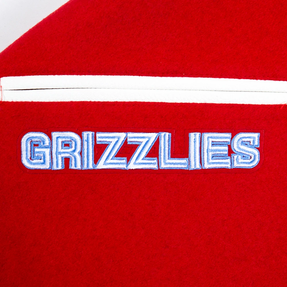 Veste zippée en laine pour homme Pro Standard rouge/blanc Memphis Grizzlies 2024/25 City Edition Varsity