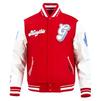 Veste zippée en laine pour homme Pro Standard rouge/blanc Memphis Grizzlies 2024/25 City Edition Varsity