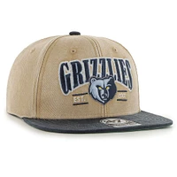 Casquette snapback Chilmark Captain des Memphis Grizzlies pour homme, kaki/bleu marine, '47