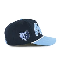 Men's '47 Navy/Light Blue Memphis Grizzlies Dropshadow Rope Hitch Adjustable Hat