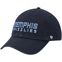 Men's '47 Navy Memphis Grizzlies Clean Up Wordmark Adjustable Hat