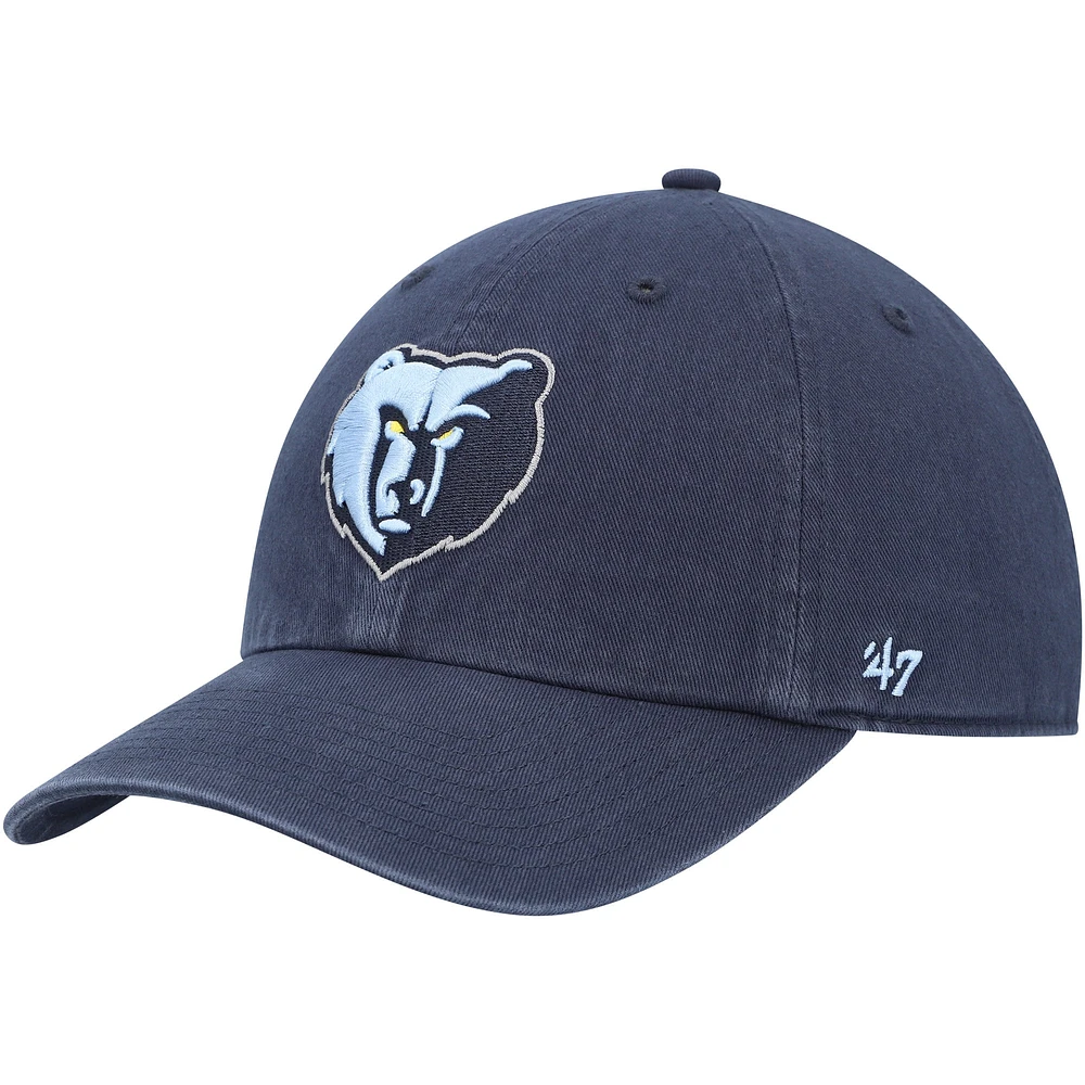 Casquette réglable Clean Up Memphis Grizzlies '47 bleu marine pour homme