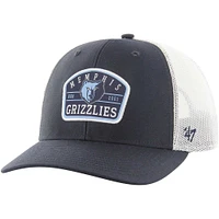 Casquette réglable de camionneur semi-patch '47 bleu marine Memphis Grizzlies pour hommes