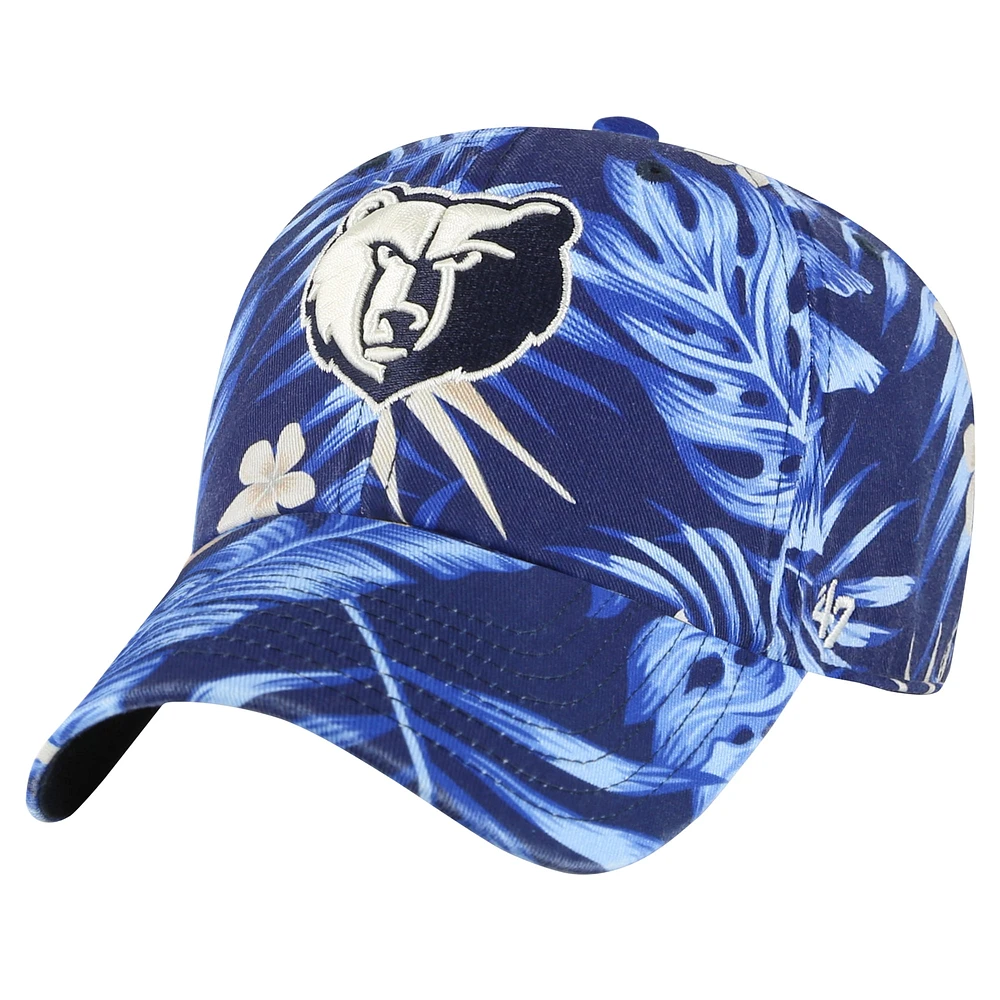 Casquette ajustable '47 Navy Memphis Grizzlies Tropicalia Floral Clean Up pour hommes