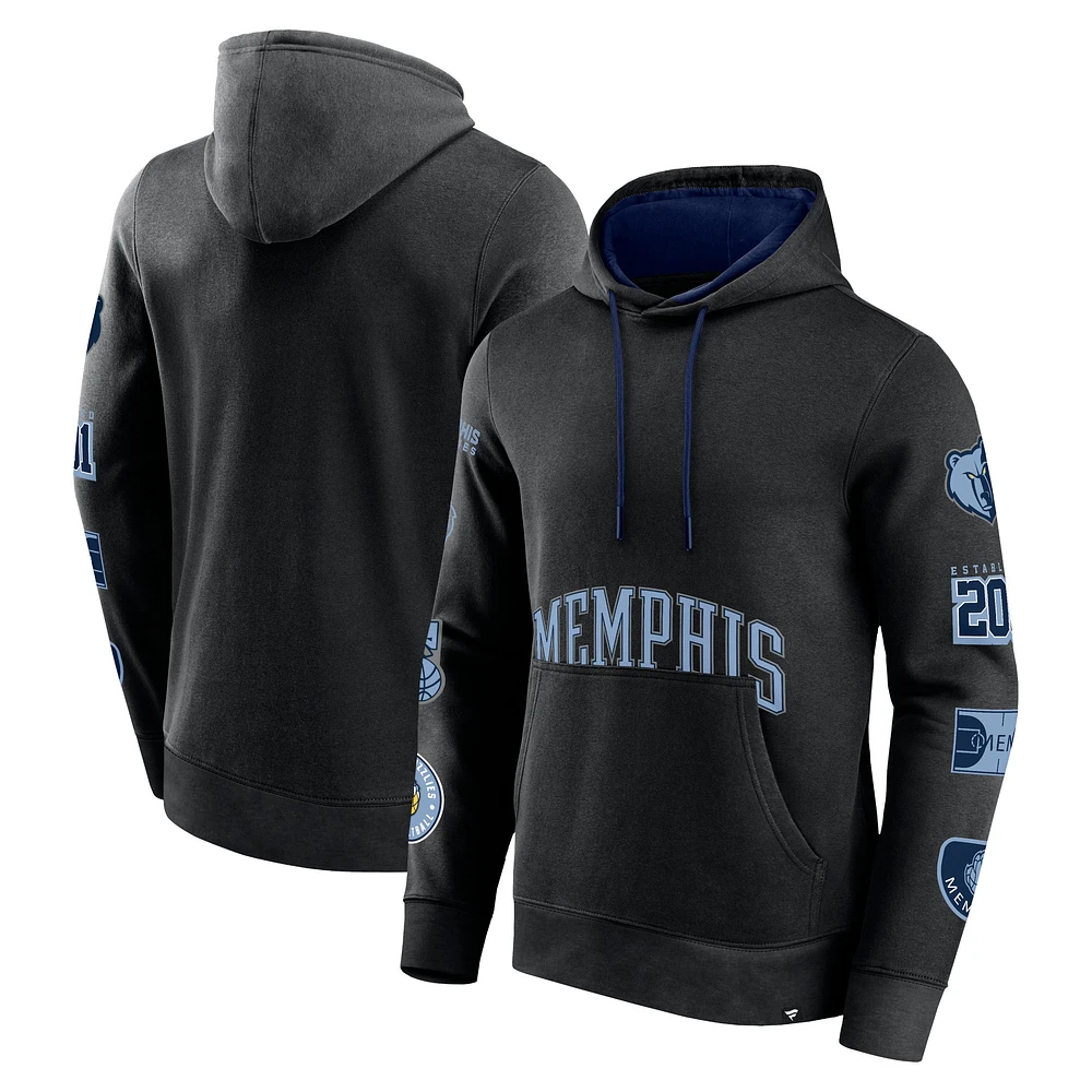 Sweat à capuche noir Fanatics pour hommes Memphis Grizzlies Home Court