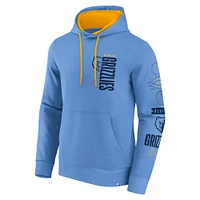 Men's Fanatics  Blue Memphis Grizzlies Game Time Crossover Pullover Hoodie