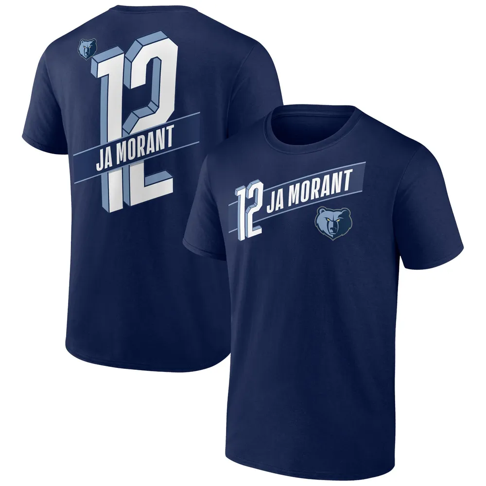 Men's Fanatics Branded Ja Morant Navy Memphis Grizzlies Team Playmaker Name  & Number T-Shirt