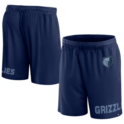 Memphis Grizzlies Fanatics Branded Free Throw Mesh Shorts - Navy