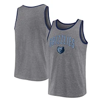 Débardeur avec logo principal des Memphis Grizzlies Fanatics gris chiné pour hommes