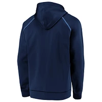 Men's Fanatics Heathered Charcoal/Navy Memphis Grizzlies Game Day Ready Raglan Pullover Hoodie
