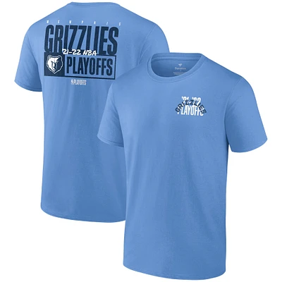 T-shirt Dunk des Memphis Grizzlies Fanatics bleu clair pour hommes 2022 Playoffs NBA