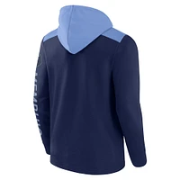 Men's Fanatics Navy/Light Blue Memphis Grizzlies Skyhook Colorblock Full-Zip Hoodie