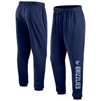 Pantalon de survêtement Fanatics Navy Memphis Grizzlies Big & Tall Chop Block French Terry pour hommes