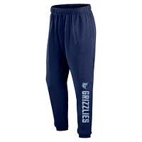 Pantalon de survêtement Fanatics Navy Memphis Grizzlies Big & Tall Chop Block French Terry pour hommes