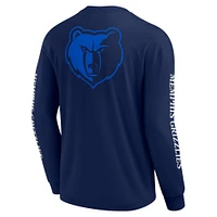 Men's Fanatics Navy Memphis Grizzlies Elements Strive Long Sleeve T-Shirt