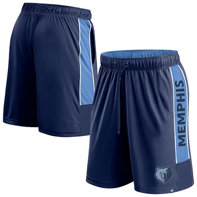 Short de défenseur bleu marine Fanatics pour hommes Memphis Grizzlies Game Winner