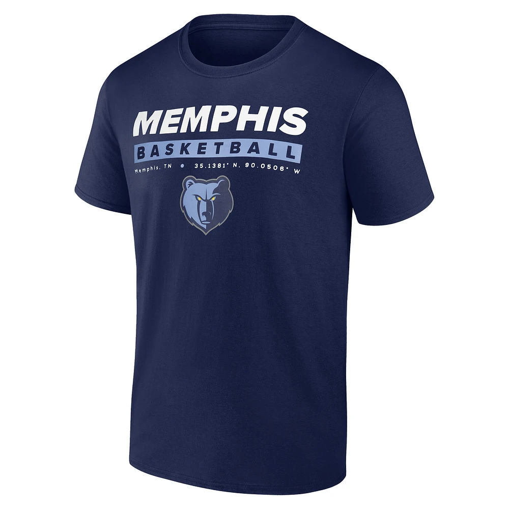 Men's Fanatics  Navy Memphis Grizzlies Location Just Net T-Shirt