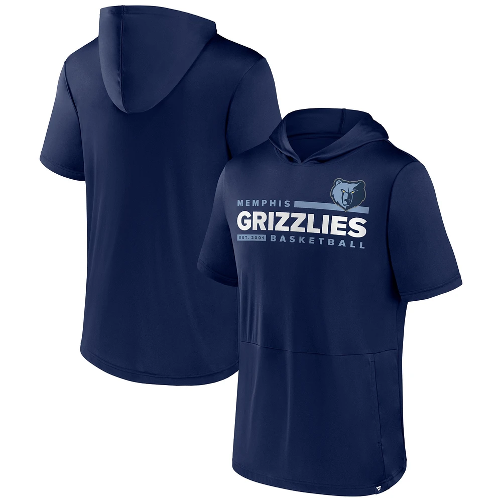 T-shirt à capuche Fanatics Navy Memphis Grizzlies Possession pour hommes