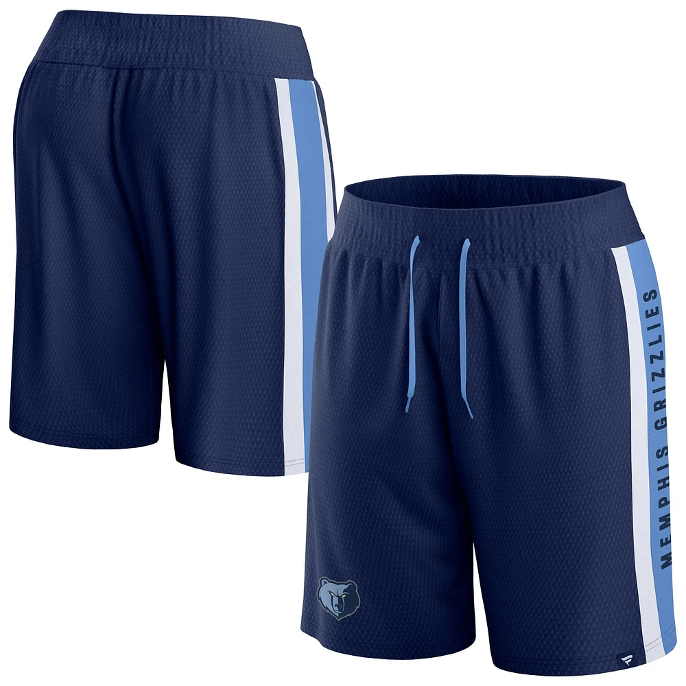 Men's Fanatics Navy Memphis Grizzlies Referee Iconic Mesh Shorts