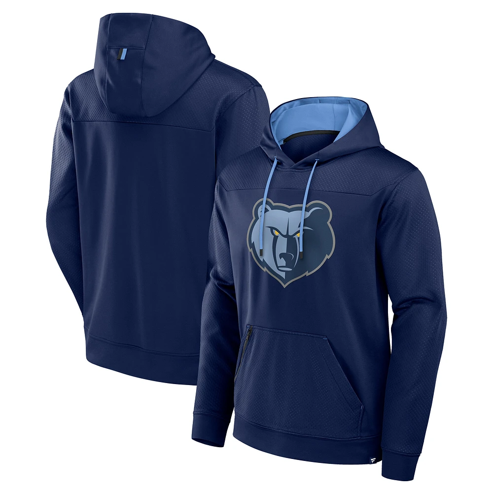 Men's Fanatics Navy Memphis Grizzlies Reserve Defender Pullover Hoodie