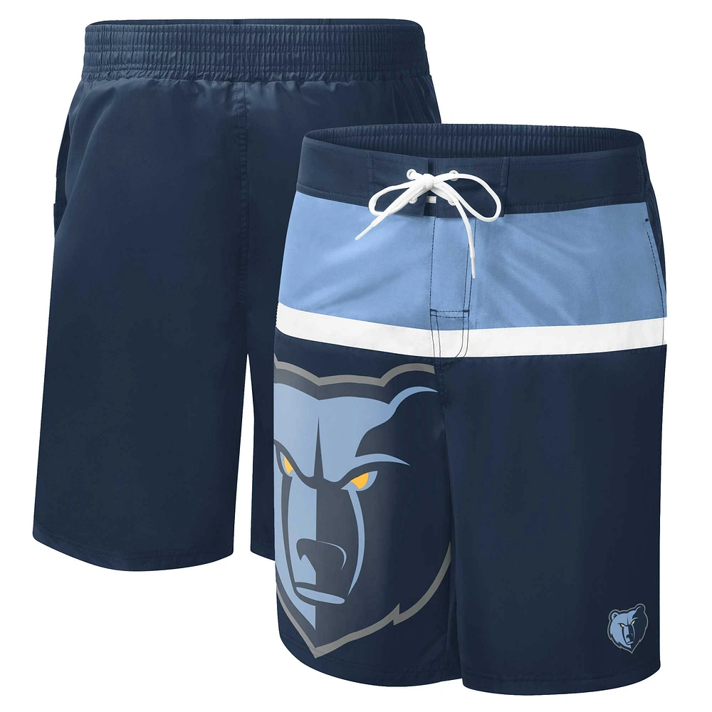 Maillot de bain pour homme G-III Sports by Carl Banks Navy Memphis Grizzlies Sea Wind