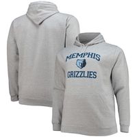 Men's Heathered Gray Memphis Grizzlies Big & Tall Heart Soul Pullover Hoodie