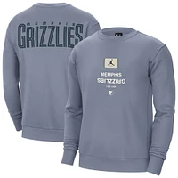 Sweat-shirt à capuche épais Jordan Brand bleu Memphis Grizzlies Courtside Statement Edition pour homme