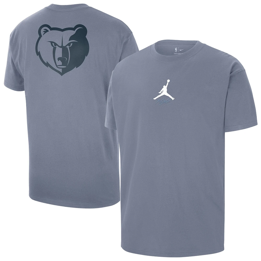 Men's Jordan Brand Blue Memphis Grizzlies Statement Edition Jumpman Flight Heavyweight T-Shirt