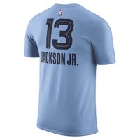 Men's Jordan Brand Jaren Jackson Jr. Light Blue Memphis Grizzlies 2022/23 Statement Edition Name & Number T-Shirt