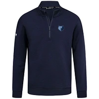 Men's Levelwear  Navy Memphis Grizzlies Accolade Cushion Quarter-Zip Pullover
