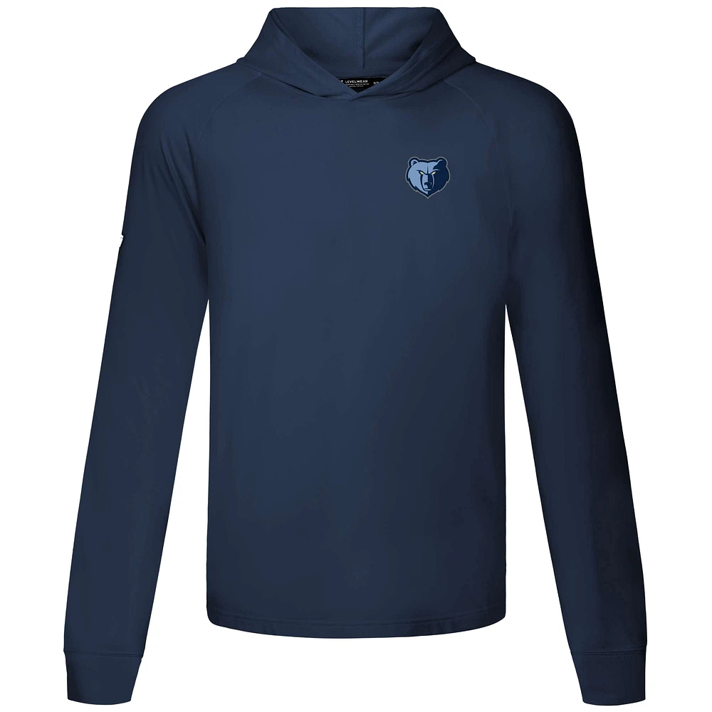 Men's Levelwear Navy Memphis Grizzlies Dimension R Pullover Hoodie