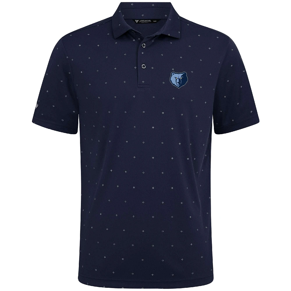 Men's Levelwear Navy Memphis Grizzlies Vision Polo