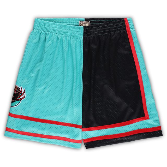 Mitchell & Ness pour homme Noir/Turquoise Memphis Grizzlies Big Tall Hardwood Classics Split Swingman Short