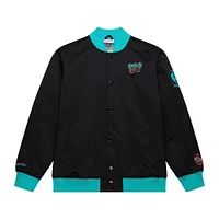 Men's Mitchell & Ness Black Memphis Grizzlies Hardwood Classics Team OG 3.0 Lightweight Satin Full-Snap Jacket