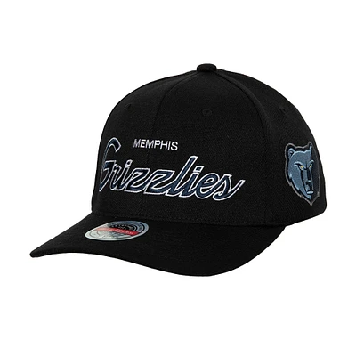 Men's Mitchell & Ness Black Memphis Grizzlies MVP Team Script 2.0 Stretch-Snapback Hat