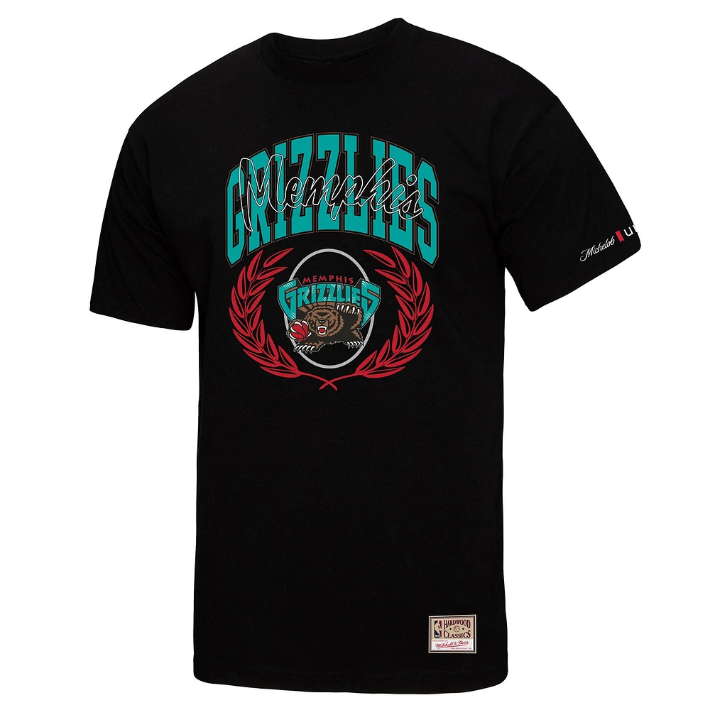 Men's Mitchell & Ness Black Memphis Grizzlies NBA x Michelob Ultra Rewind II T-Shirt