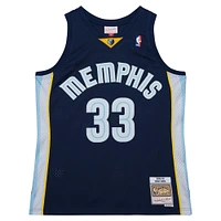 Men's Mitchell & Ness Marc Gasol Navy Memphis Grizzlies  2008/09 Hardwood Classics Swingman Throwback Jersey