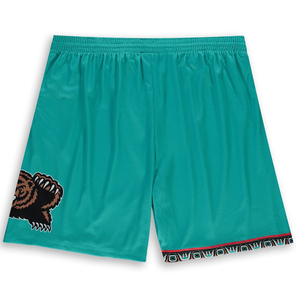 Men's Mitchell & Ness Turquoise Memphis Grizzlies Big Tall Hardwood Classics Team Swingman Shorts