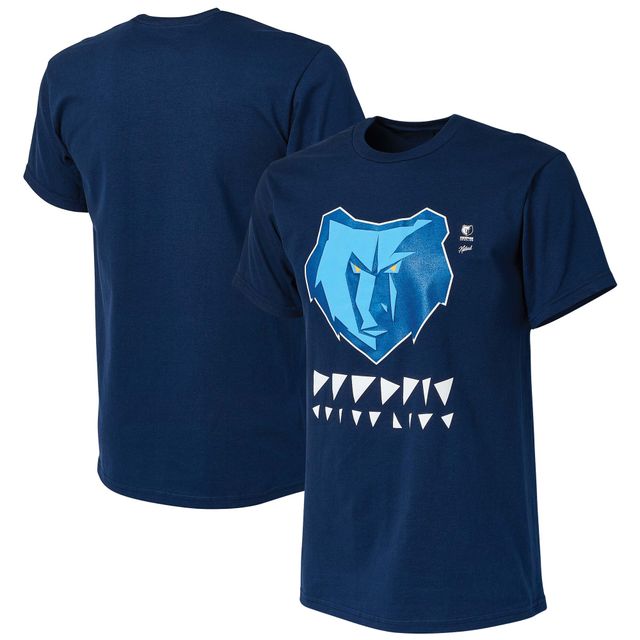 T-shirt sans identification d'appelant NBA x Naturel Navy Memphis Grizzlies pour homme