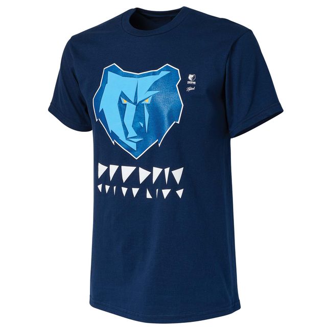 T-shirt sans identification d'appelant NBA x Naturel Navy Memphis Grizzlies pour homme