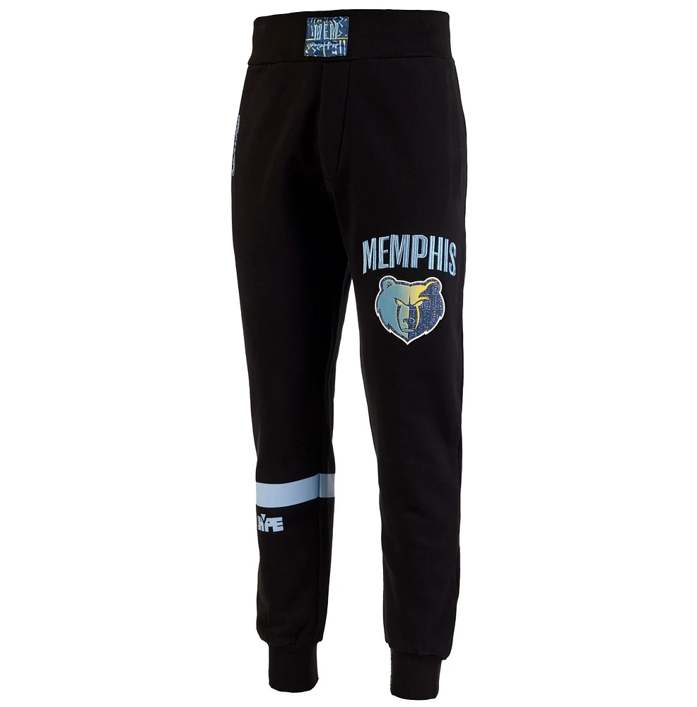 Pantalon de jogging NBA x Two Hype pour homme, collection Culture & Hoops, Memphis Grizzlies, noir, qualité supérieure
