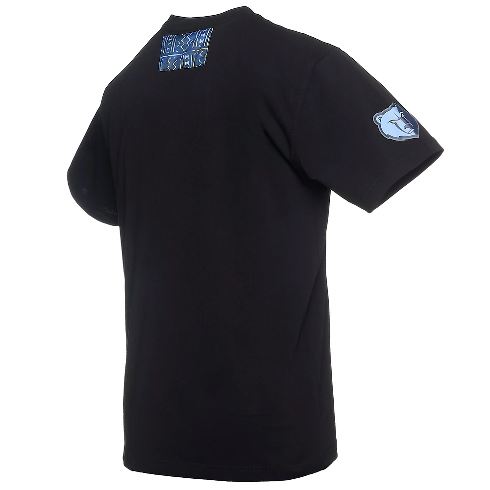 T-shirt noir de qualité supérieure pour homme NBA x Two Hype Memphis Grizzlies Collection Culture & Hoops