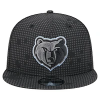 Men's New Era Black Memphis Grizzlies Midnight Ink Pop Outline 9FIFTY Snapback Hat