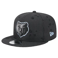 Men's New Era Black Memphis Grizzlies Midnight Ink Pop Outline 9FIFTY Snapback Hat