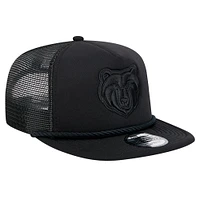 Men's New Era Black Memphis Grizzlies Tone Foam Meshback Golfer Snapback Hat