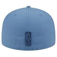 Men's New Era Blue Memphis Grizzlies Color Pack Faded Tonal 59FIFTY Fitted Hat